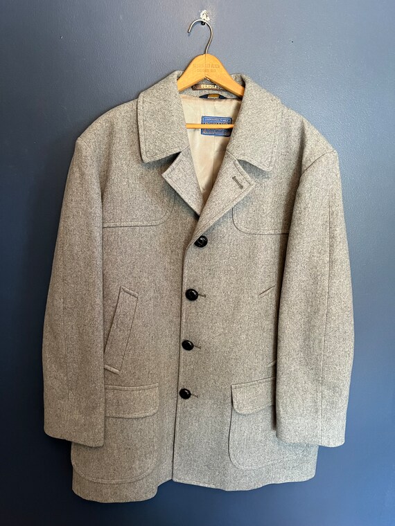 Vintage 90’s Pendleton Men’s Wool Overcoat Size 4… - image 3