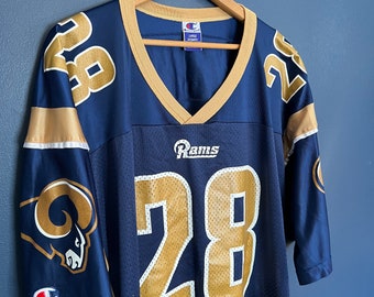 Vintage 90’s Champion Rams Marshall Faulk Football Jersey Size Large