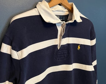Vintage Y2K Polo Ralph Lauren Rugby Shirt Size Large