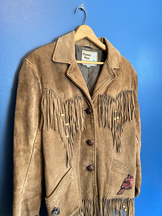 Vintage 70’s Pioneer Wear Brown Leather Western Fr