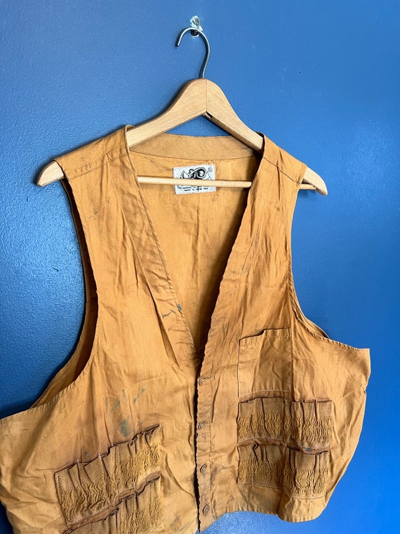 Vintage 60’s Black Sheep Hunting Vest Size XL - image 1