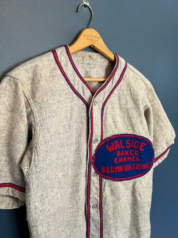 Vintage 50’s Wool Stitched Baseball Jersey Unifor… - image 1