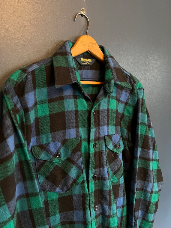 Vintage 80’s Osh Kosh Plaid Cotton Flannel Shirt S