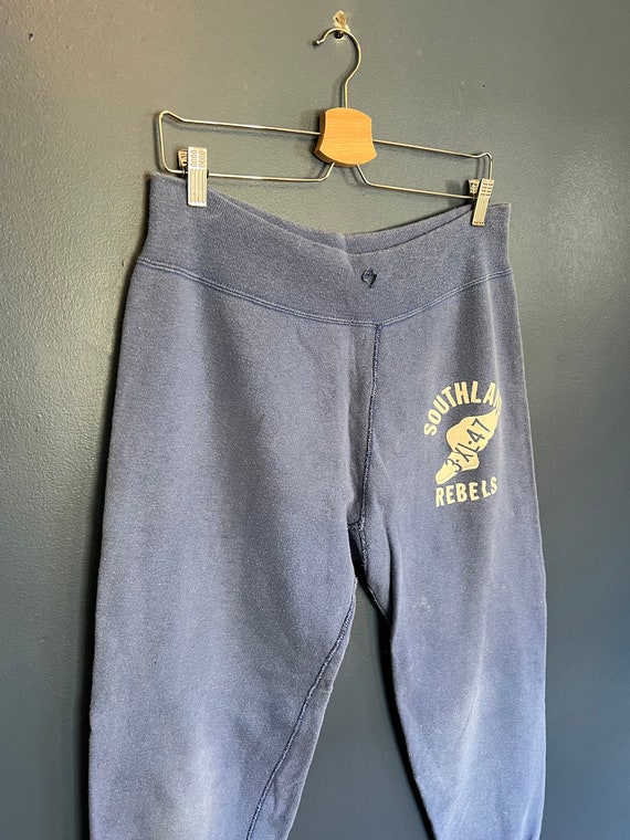 Vintage 70’s Track And Field Cotton Sweatpants Si… - image 1