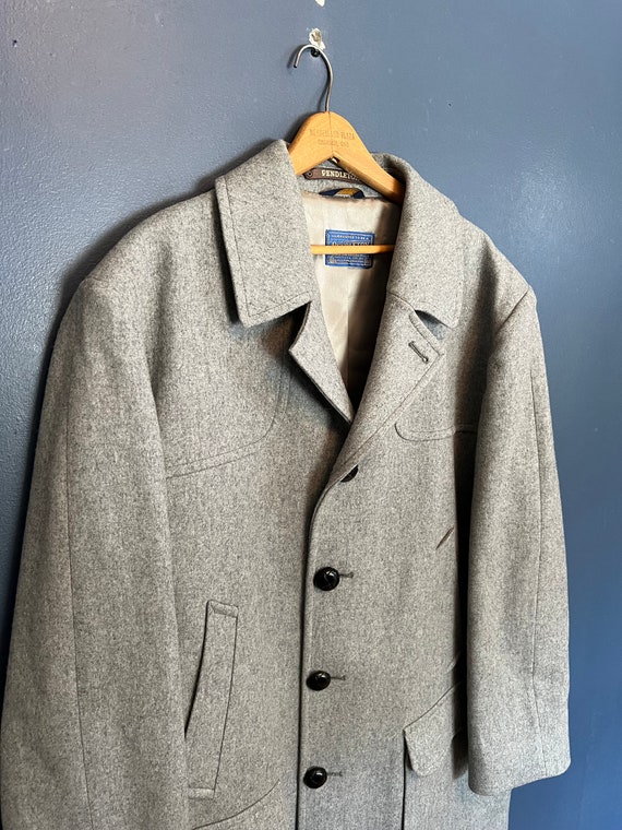 Vintage 90’s Pendleton Men’s Wool Overcoat Size 4… - image 1
