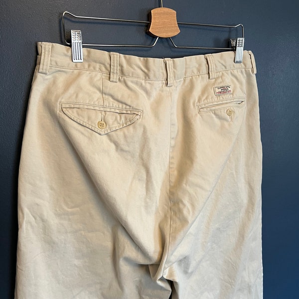 Vintage Y2K Polo Ralph Lauren Classic Chino Kaki Pants Size 36/29