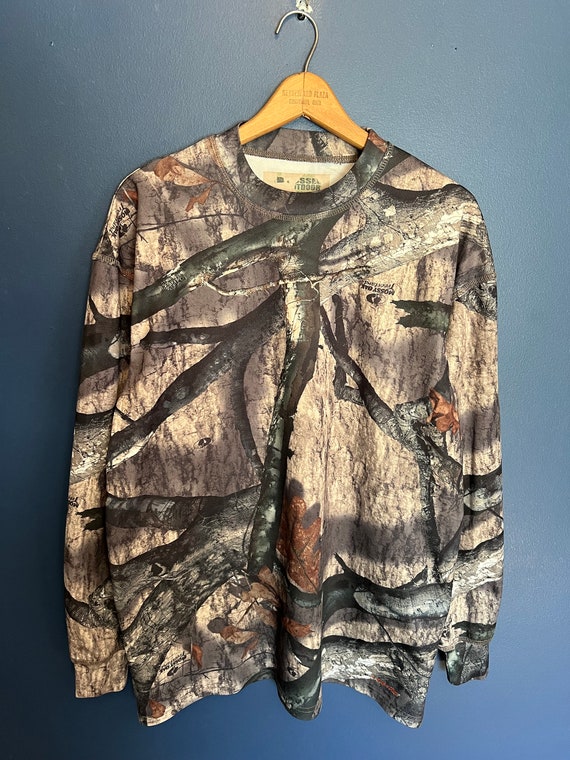 Y2K Russell Atheltic Outdoors Camo Long Sleeve Sh… - image 3