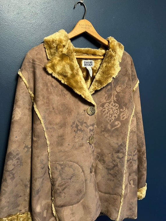 Vintage Y2K Chicos Design Women’s Fur Lined Coat S