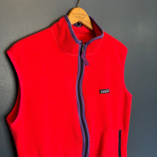 Vintage 90’s Patagonia Red Fleece Zip Up Vest Size L