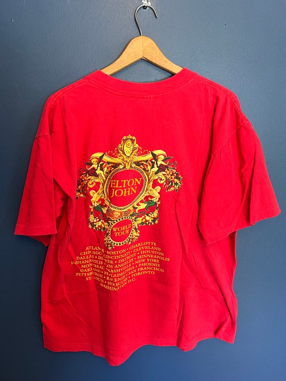 Vintage 90’s Elton John The Tour Band Tee Size La… - image 4