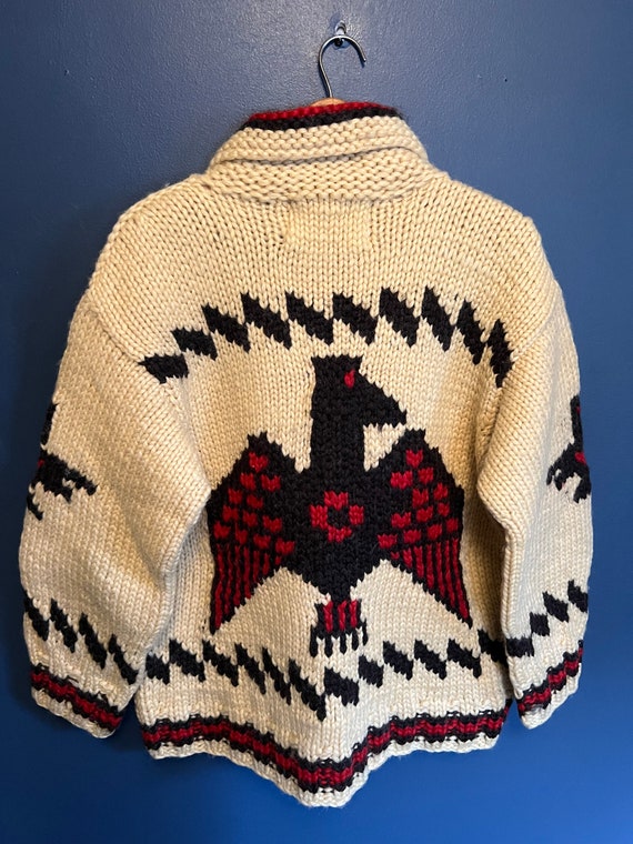 Vintage 80’s Totem Bird Knit Cowichan Zip Cardigan