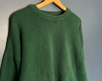 Vintage 90’s Eddie Bauer Blank Essential Knit Sweater Size Large