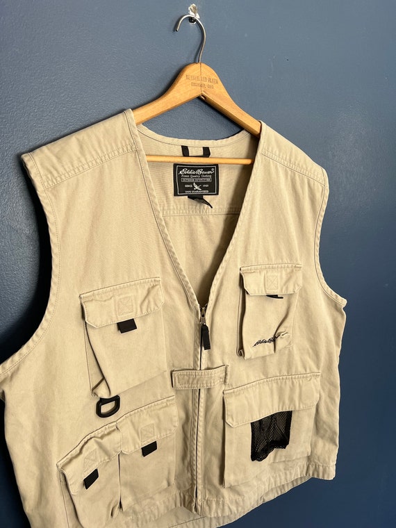 Vintage Y2K Eddie Bauer Cargo Pocket Vest Size Lar