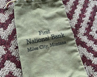 sac à bandoulière vintage First National Bank Montana Coin Draw