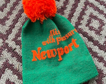 Vintage 80’s Newport Cigarettes Pom Beanie OSFA