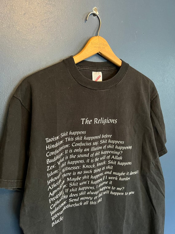 Vintage 90’s Different Types Of Religions Tee Size