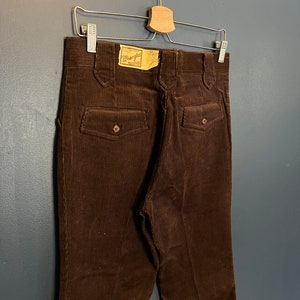 Vintage 80’s Wrangler Brown Corduroy Western Flared Pants Size 32 USA Made