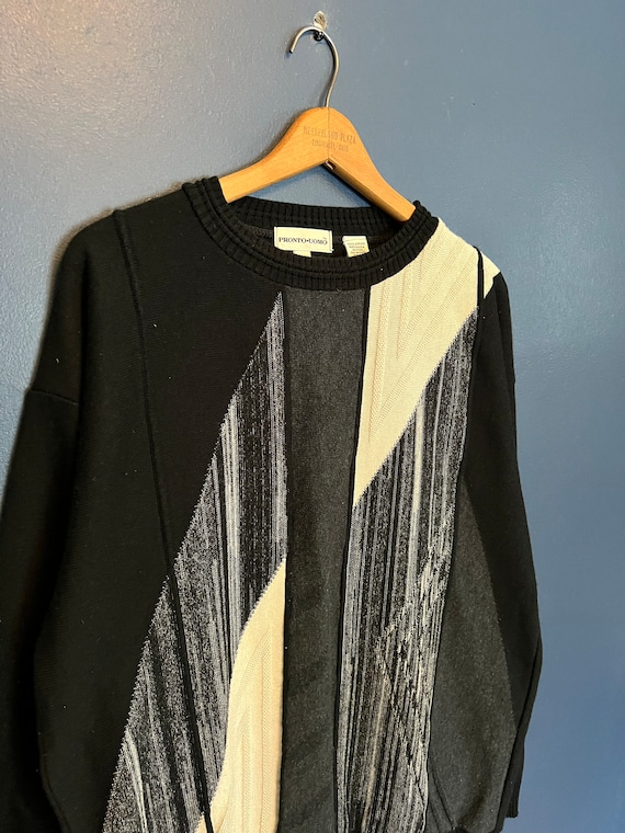 Vintage 90’s Pronto Uomo Knit Pattern Sweater Size