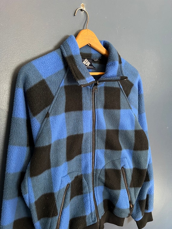 Vintage 80’s Columbia Buffalo Plaid Fleece Zip Swe