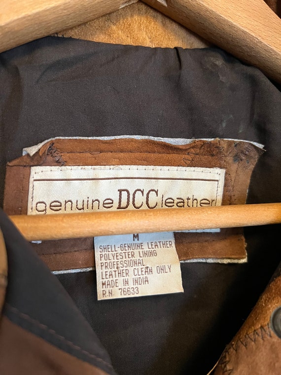 Vintage 80’s DDC Patchwork Leather Suede Jacket S… - image 2
