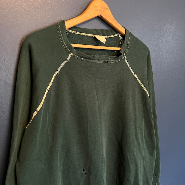 Vintage 70’s Sportswear Forrest Green Blank Essential Crewneck Size M/L