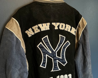 Vintage 90’s New York Yankees MLB Suede Leather Bomber Jacket Size: XXL
