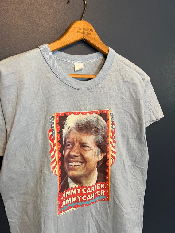 Vintage 70’s Iron On Jimmy Carter Graphic Tee Size