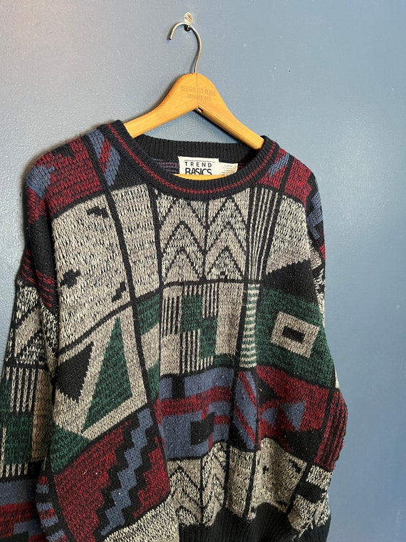 Vintage 90’s Trend Basics Knit Pattern Sweater Siz