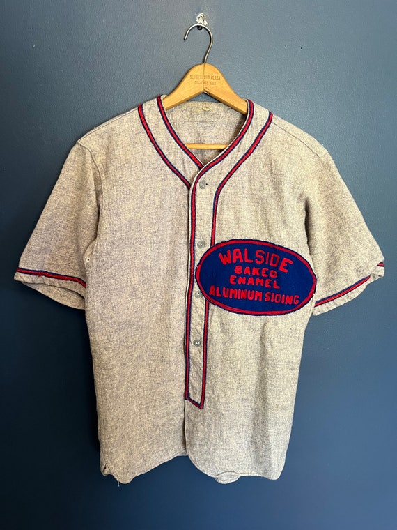 Vintage 50’s Wool Stitched Baseball Jersey Unifor… - image 3