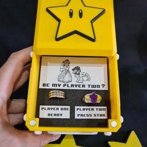 3D-Mario-Mystery-Box mit Magnetdeckel – Ehering-Box und dekorative Version – Geek-Dekoration und Aufbewahrung