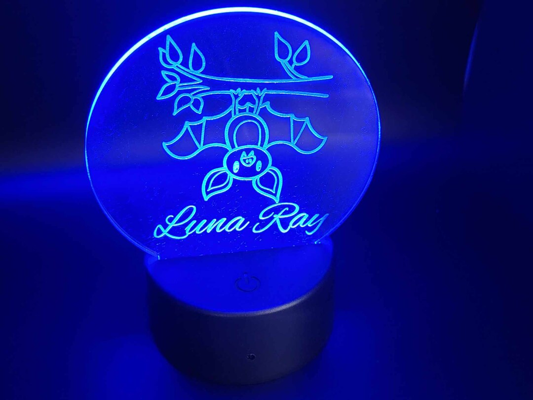 Custom Engraved Baby Nursery LED Nightlight, Personalized Engraved ...