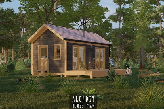 Tiny House Plan: 12x24 Cabin Architectural Drawings (PDF Download, IRC Compliant)