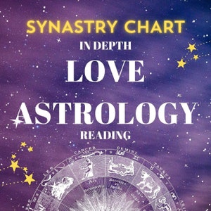 Leitura de Mapa Astral de Sinastria, Relatório de Sinastria, Leitura de Relacionamento, Compatibilidade e Amor, Mesmo Dia, personalizado, Mapa Astral Astrológico Profundo
