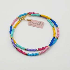 Rainbow beaded necklace