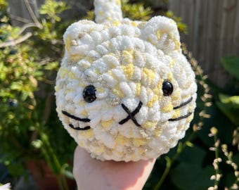 Crochet Cat Loaf Plushie: Handmade Chunky Amigurumi Kitty