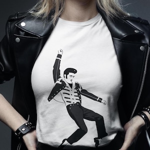 Vintage Elvis Presley Graphic Tee: 50s Rockabilly Fashion