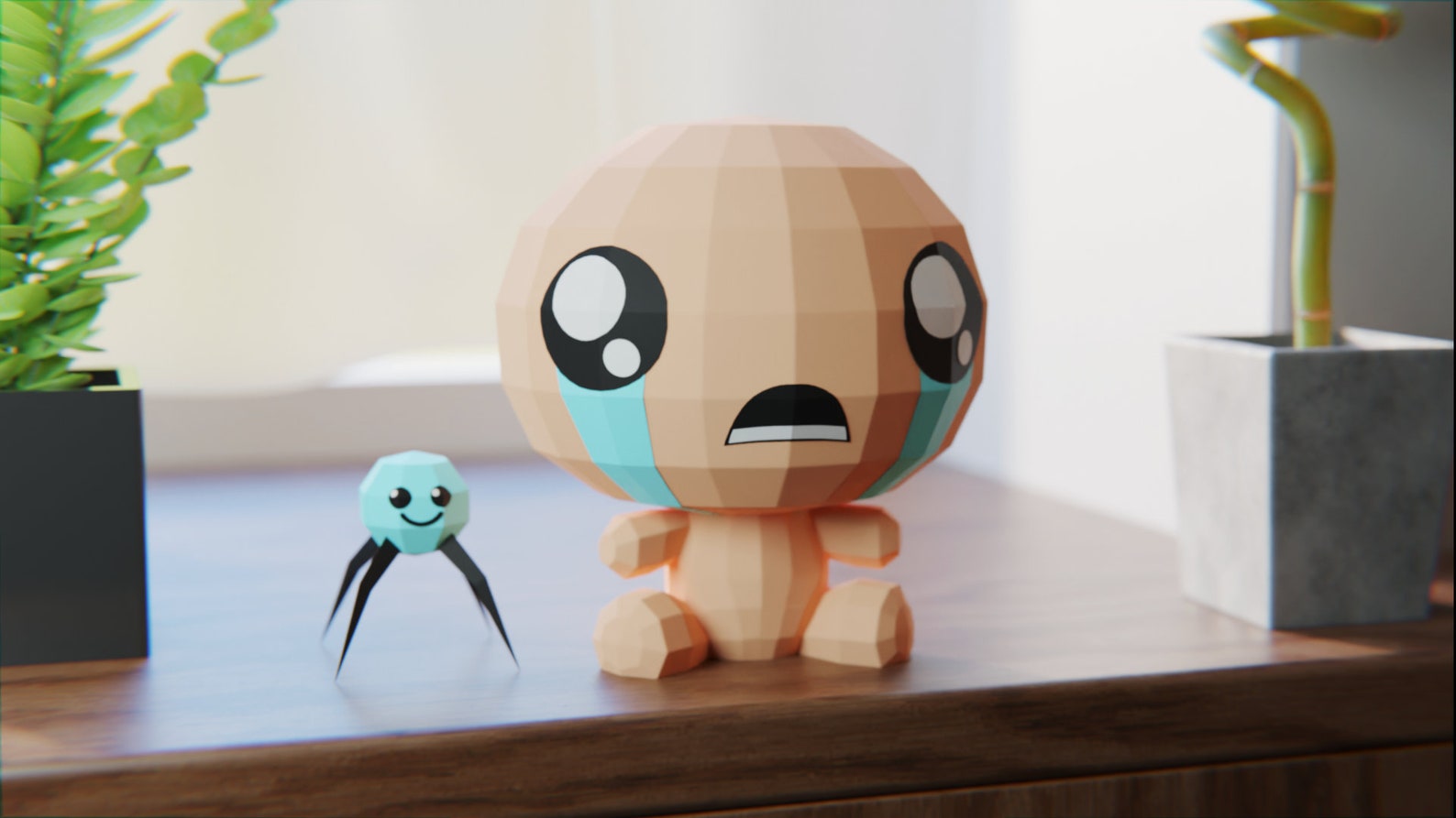 Papercraft Template PDF DIY - the Binding of Isaac - Isaac - Papercraft ...