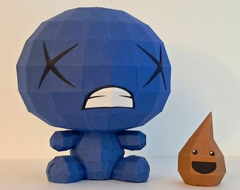Papercraft template PDF DIY - The Binding of Isaac - Blue Baby - Papercraft pattern