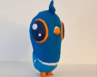 Guy the pigeon template 3D papercraft PDF DIY - Pigeon - Cute DIY bird animal