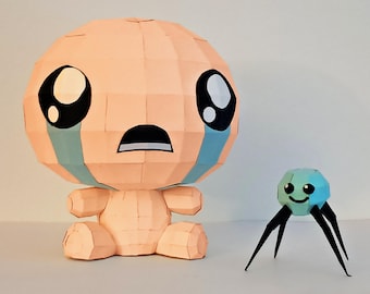 Papercraft template PDF DIY - The Binding of Isaac - Isaac - Papercraft pattern