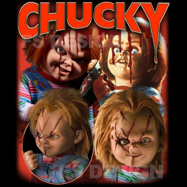 Chucky Png , Ready to print, printable design, artist, 90s, rapper, rap tee design, 300 dpi