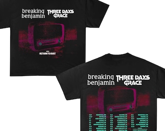 Three Days Grace Breaking Benjamin 90s Vintage Shirt, Breaking Benjamin 2025 Tour Shirt, Breaking Benjamin Fan Shirt