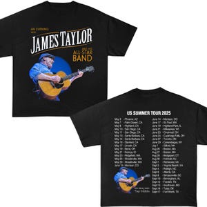 James Taylor Summer Tour 2025 Shirt, James Taylor 2025 Concert, James Taylor Fan Shirt, James Taylor Merch, James Taylor 90s Vintage Shirt