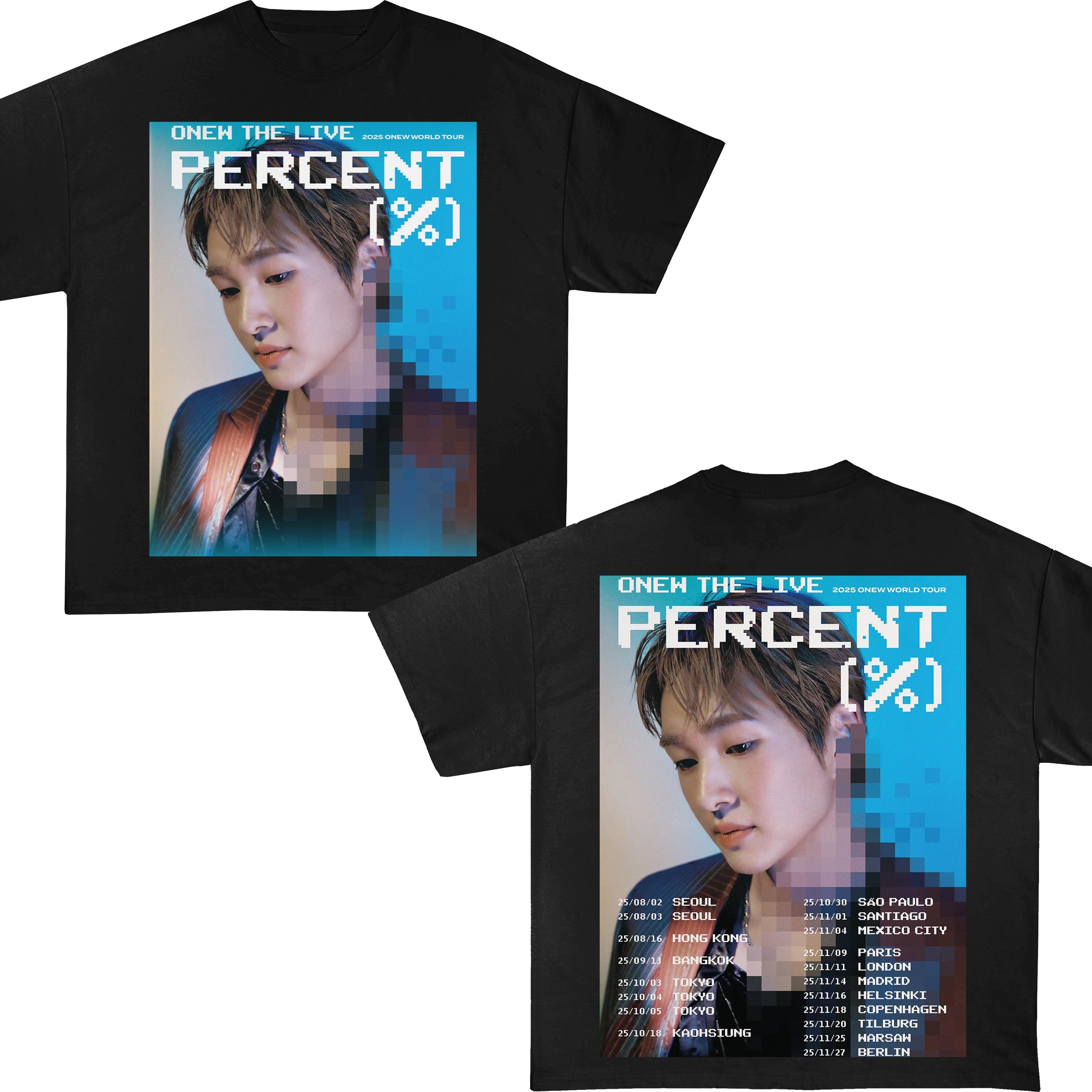 Limited Kpop Onew Percent % Tour T-shirt, Vintage Unisex Shirt for