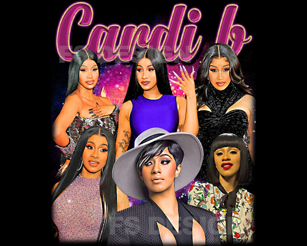 Cardi B Png, T-shirt Design, Bootleg Tees Design, Ready to Print ...