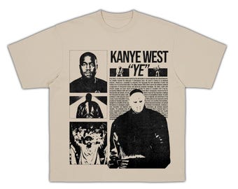 Kanye West Sand Shirt Vintage 90s Bootleg Graphic Style T-Shirt, Kanye West T Shirt, Rapper Shirt, Unisex Heavy Cotton Tee
