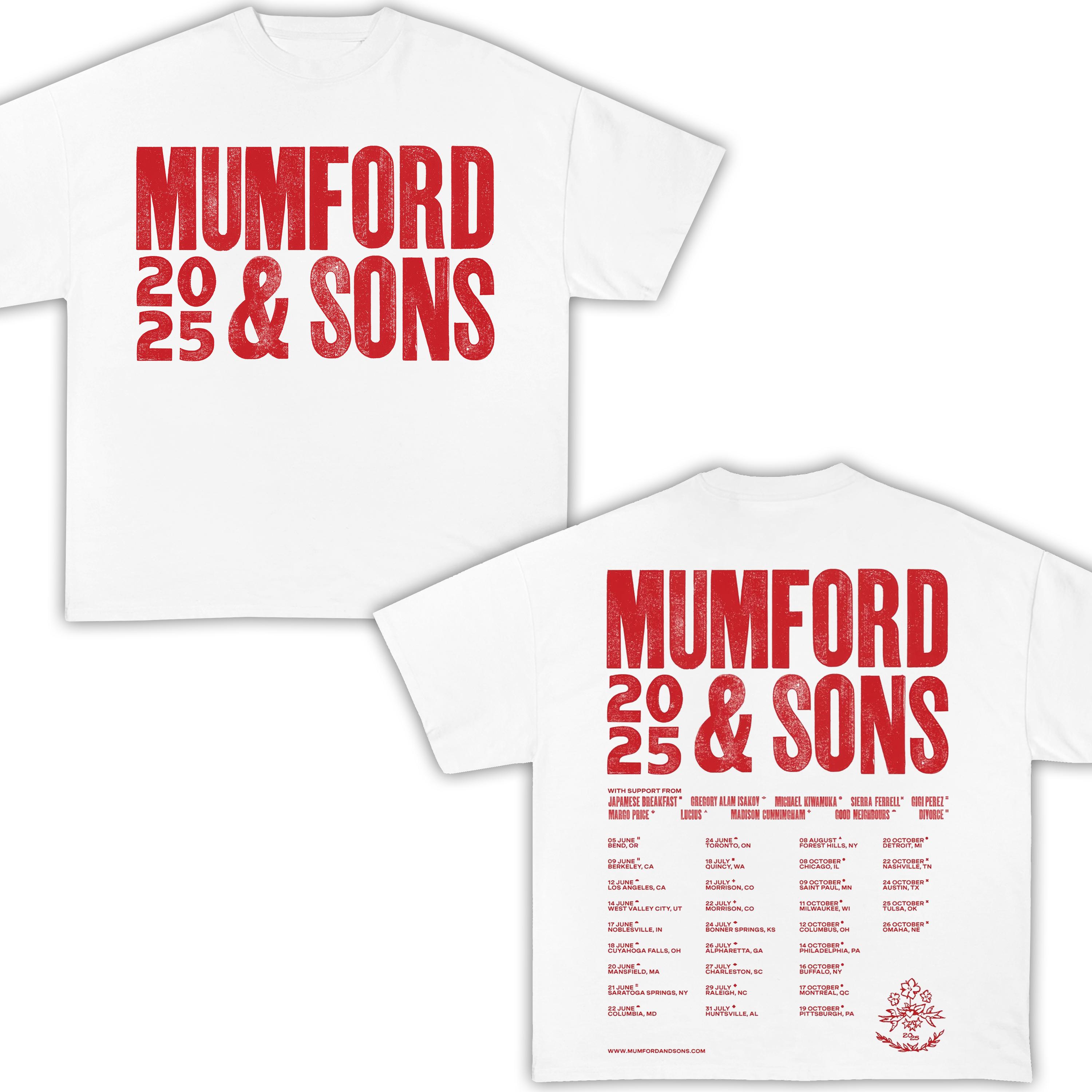 Mumford and Sons 2025 Tour T-shirt, Tour Merch Crewneck T-shirt - Etsy