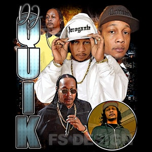 DJ QUIK Hiphop Png , DJ quik Hiphop Tshirt design, ready to print, printable design, hiphop artist, 90s, rapper, rap tee design, 300 dpi