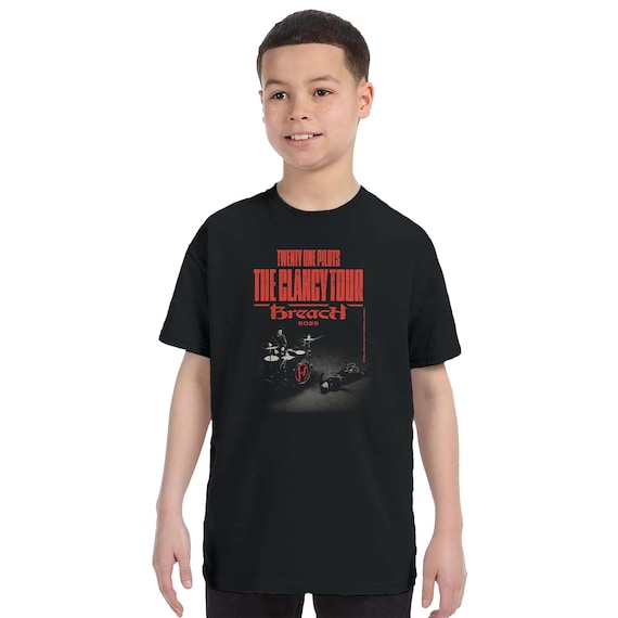 Twenty One Pilots T-shirt, Breach Tour 2025 Kids Crewneck T-shirt