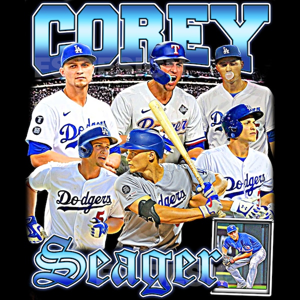 Corey Seager MVP Texas Baseball Digital Download Grafik Rangers Team World Champions PNG, Sport Tee, fertig zum Drucken, 300 dpi